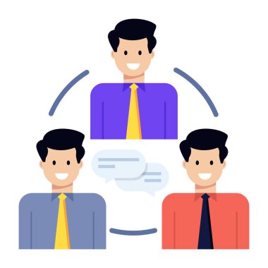 business team web simgesi vektör illüstrasyonu 