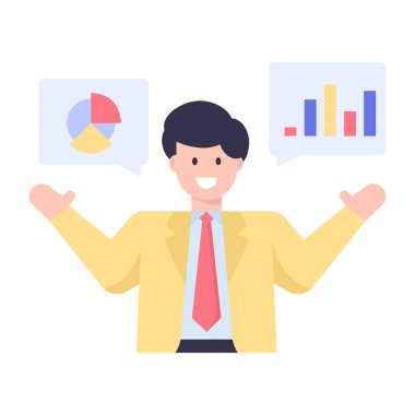 Elinde çizelgesi olan bir iş adamı.