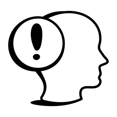 Soru işareti olan bir kişinin vektör çizimi