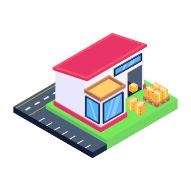İzometrik ev. Web simgesi