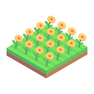 Çiçek vektör illüstrasyon tasarımlı bahçe bitkisi