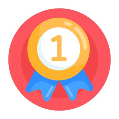 Madalya. Web simgesi basit illüstrasyon