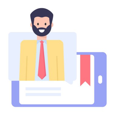 İş adamı web simgesi vektör illüstrasyonu 