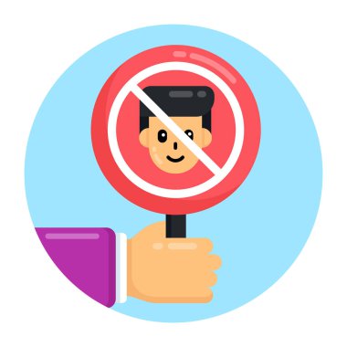 Büyüteç tutan kişinin vektör çizimi