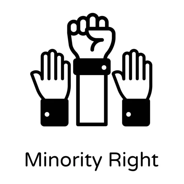 Minority Right Web Icon Vector Illustration — Stock Vector