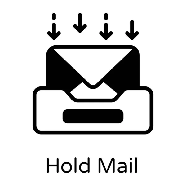 Ícone Mensagem Mail Design Sólido — Vetor de Stock