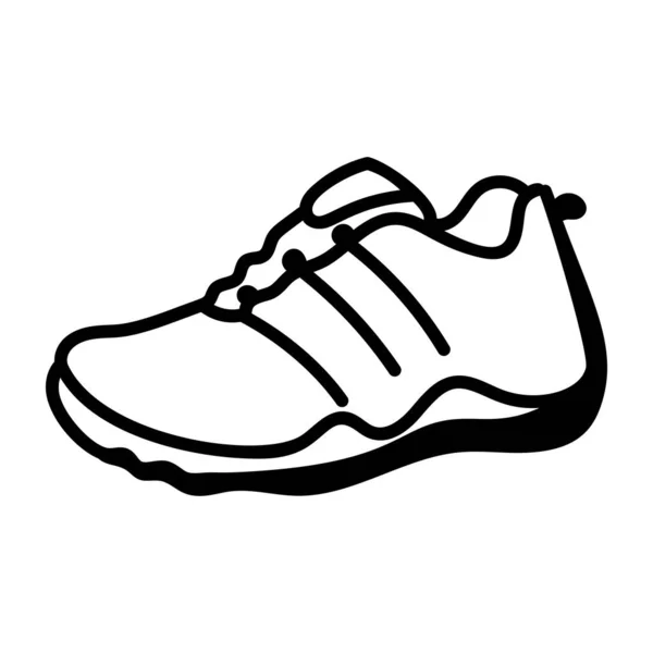 Icône Chaussure Illustration Contour Symbole Vecteur Steak — Image vectorielle