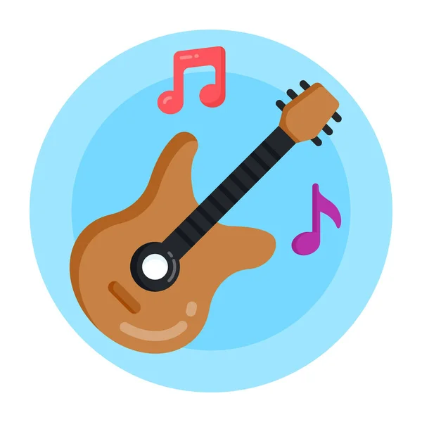 Musik Web Icon Vektor Illustration — Stockvektor