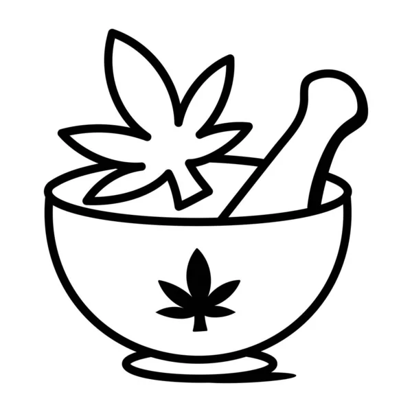 Cannabis Folha Ícone Vetor Ilustração Design — Vetor de Stock