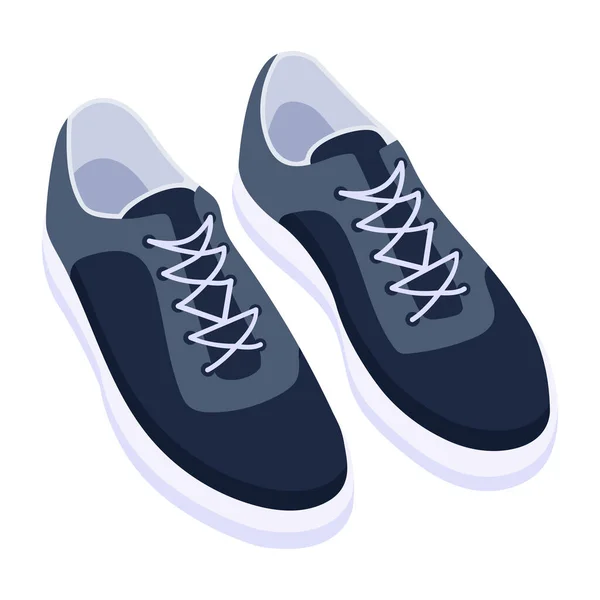 Baskets Icône Illustration Dessin Animé Des Icônes Vectorielles Sneaker Isolé — Image vectorielle