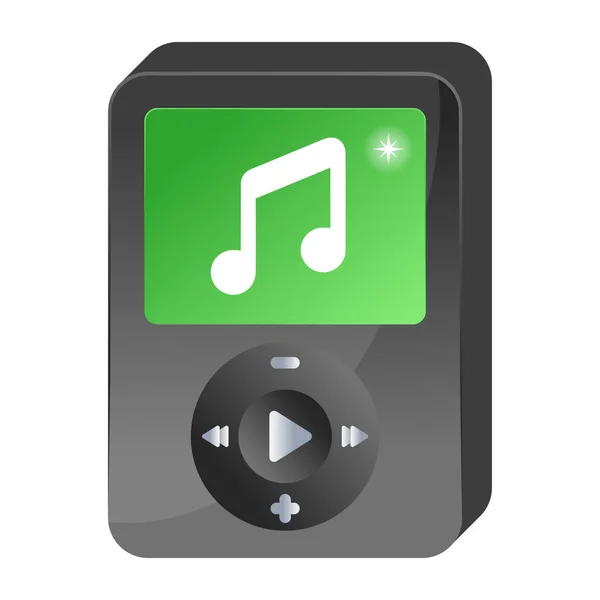 Music Player Icon Flat Illustration Sound Vector Icons Web Design — Stock Vector