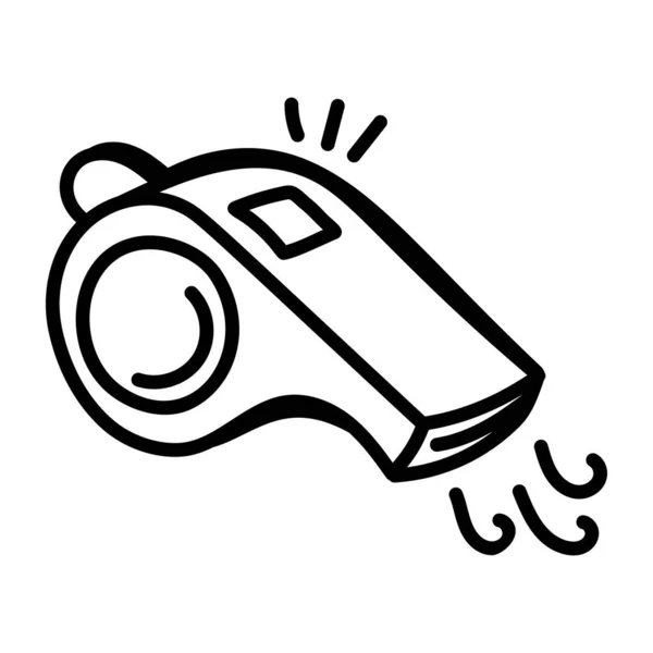 Pfeifsymbol Umriss Illustration Der Taschenlampen Vektorsymbole Für Web — Stockvektor