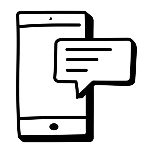 Smartphone Com Mensagem Bate Papo Bolha Vetor Ilustração Design —  Vetores de Stock