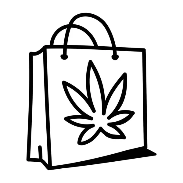 Vector Illustration Shopping Bag Plant — Stock Vector