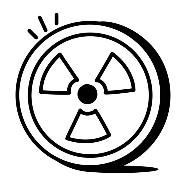 Signo Icono Radiación Ilustración Vectorial — Vector de stock