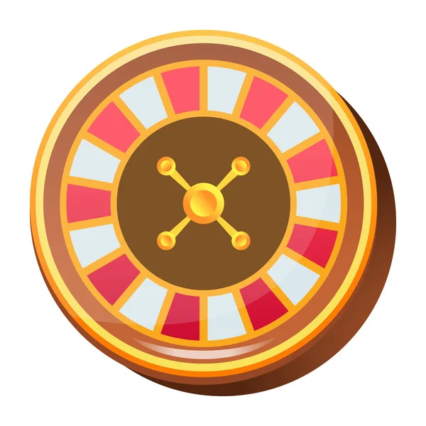 Casino Roulette Symbol Flache Abbildung Von Glücksvektorsymbolen Für Das Web — Stockvektor