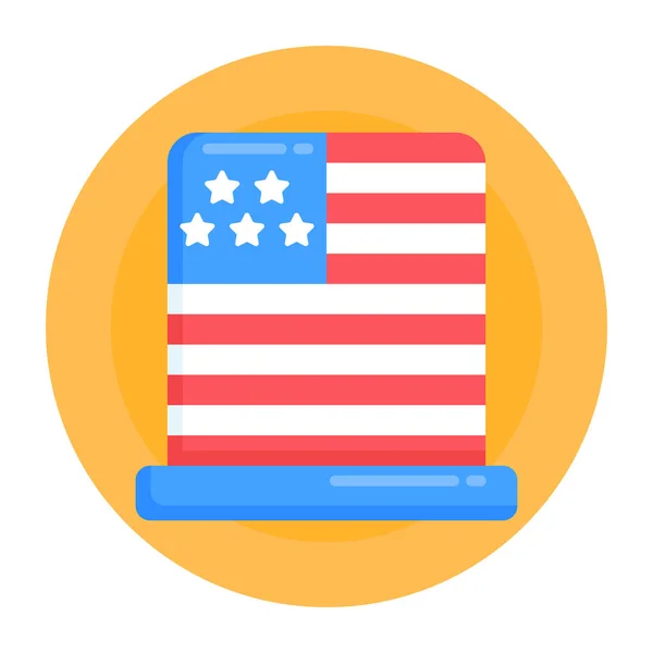 Usa Flag Flat Icon Vektorillustration — Stockvektor