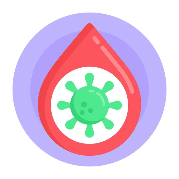 Virus Web Icon Design Semplice — Vettoriale Stock