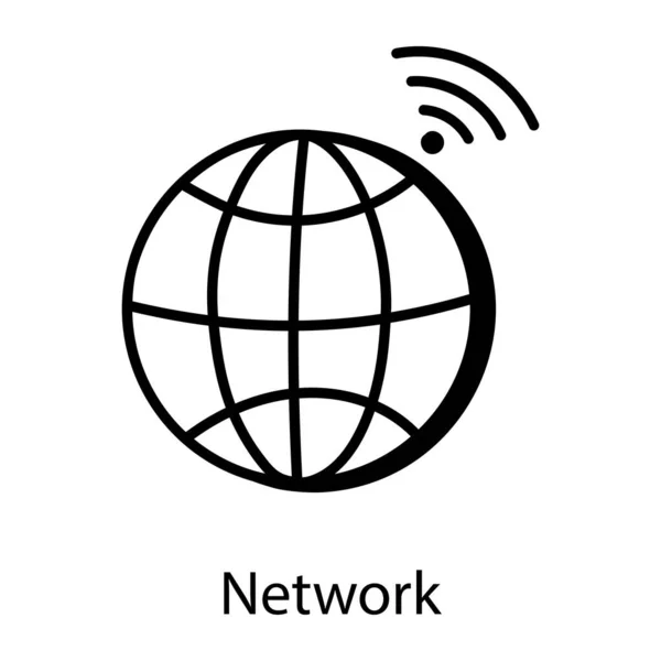 Globales Netzwerk Vektorsymbol — Stockvektor