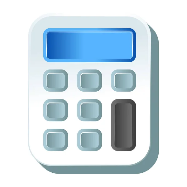 Icono Calculadora Estilo Diseño Plano Ilustración Vectorial — Vector de stock