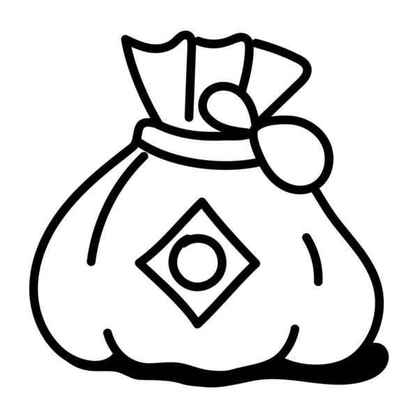 Money Bag Icon Outline Illustration Sack Vector Icons Web — Stock Vector