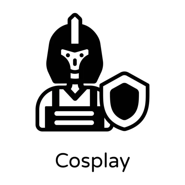 Cosplay Web Icoon Vector Illustratie — Stockvector