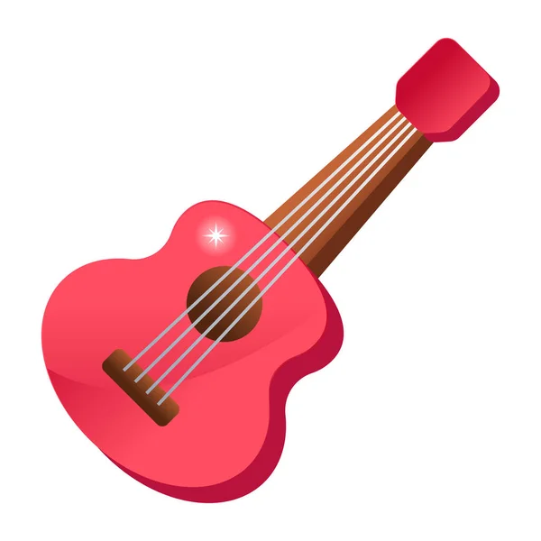 Ícone Guitarra Fundo Branco — Vetor de Stock