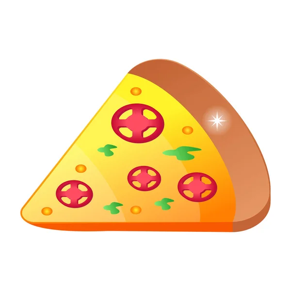 Ikona Pizzy Ilustracja Kreskówki Pyszne Wektorowe Ikony Żywności Dla Sieci — Wektor stockowy