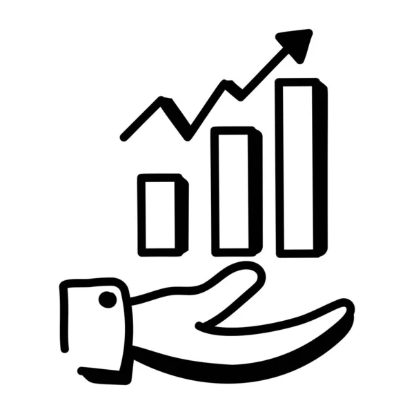 Geschäft Wachstum Graph Symbol Vektor Illustration — Stockvektor