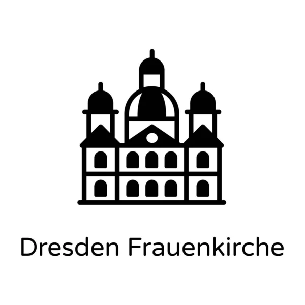 Kirche Ikone Trendigen Stil Isoliert Hintergrund — Stockvektor