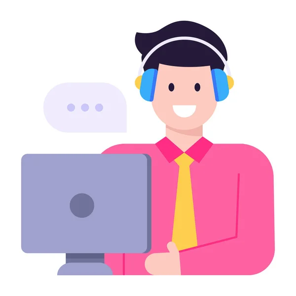 Call Center Web Icon — Stock Vector