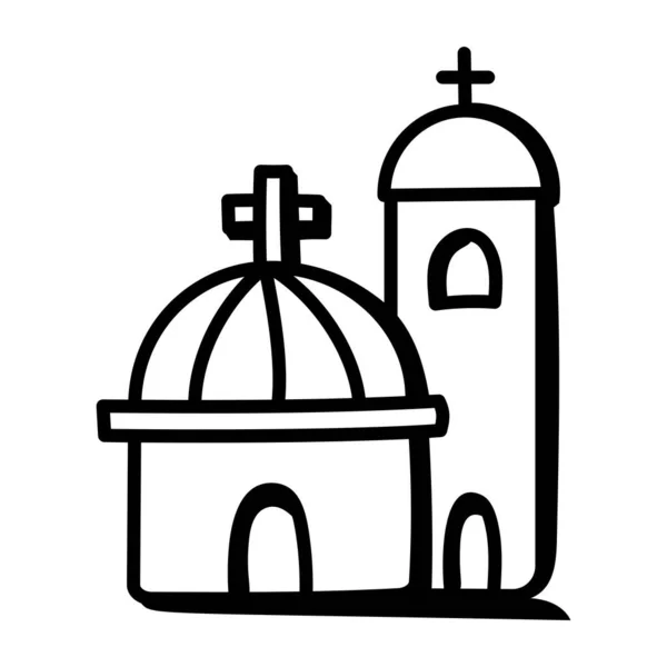 Kirche Ikone Vektor Isoliert Auf Weißem Hintergrund Religion Transparentes Zeichen — Stockvektor