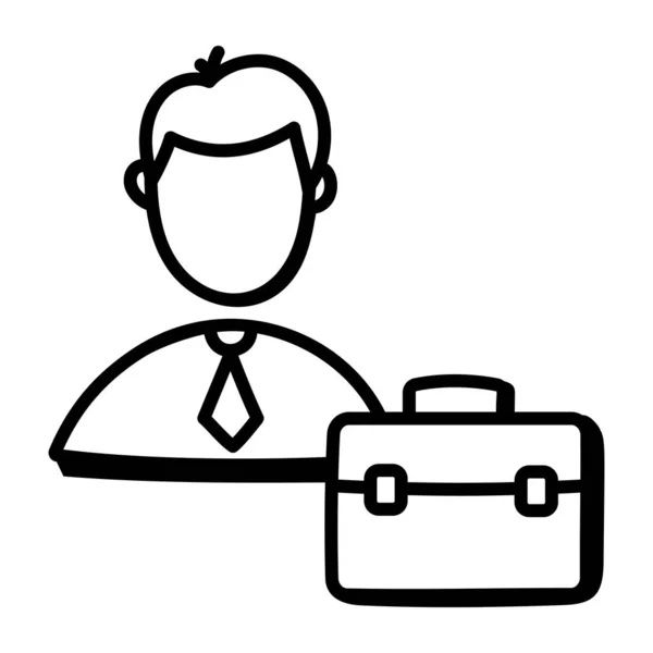 Businessman Briefcase Avatar Character Vector Illustration Design — Stock Vector