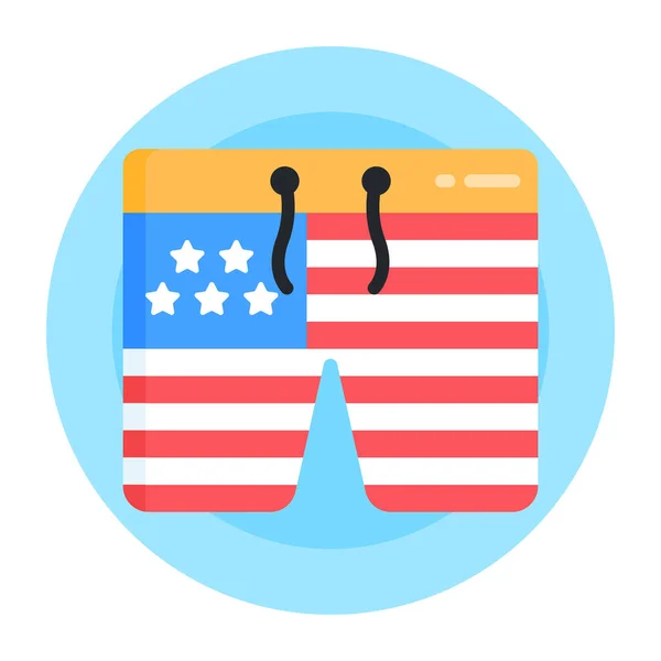 Bandiera Usa Con Bandiere Americane Disegno Illustrazione Vettoriale — Vettoriale Stock