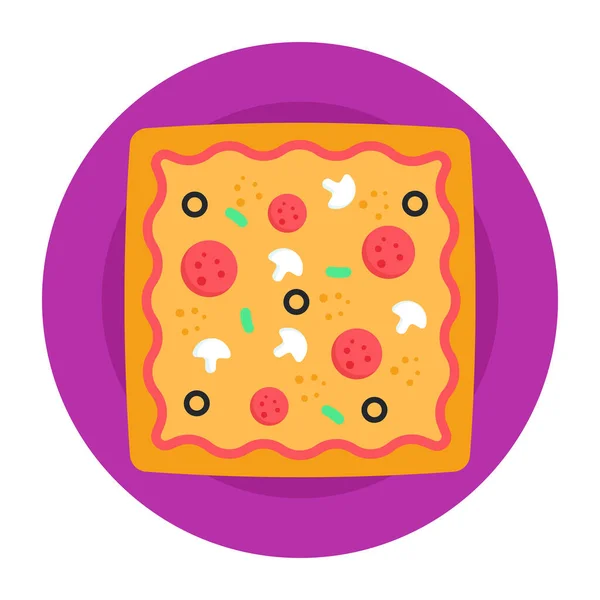 Pizza Icono Vector Ilustración — Vector de stock