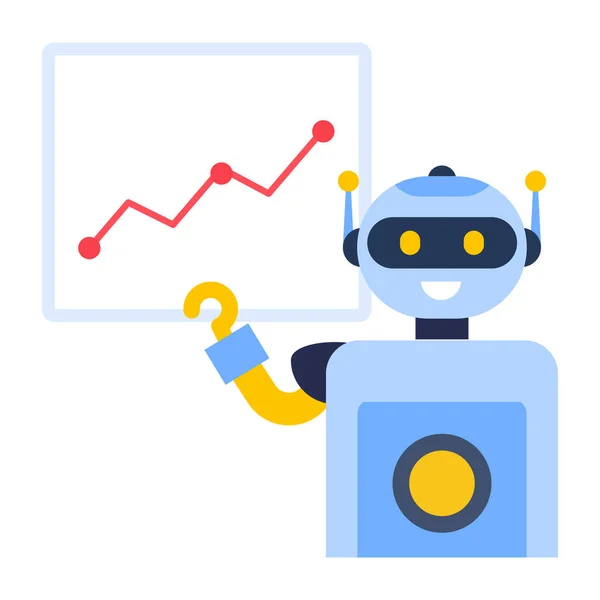 ラップトップやベクトル図のロボットは — ストックベクタ