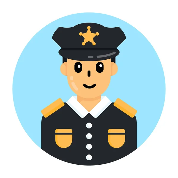 Ikona Policisty Plochá Ilustrace Vektorových Ikon Policistů Pro Web — Stockový vektor