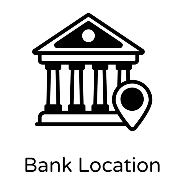 Bank Placering Web Ikon Vektor Illustration – Stock-vektor