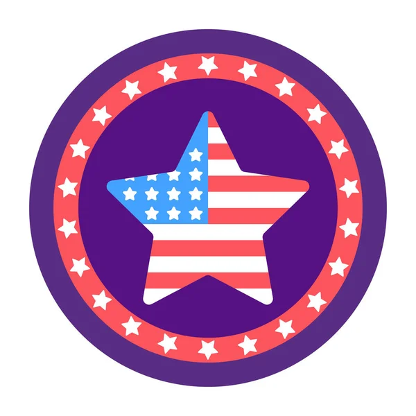 Usa Zászló Ikon Vektor Illusztráció Tervezés — Stock Vector