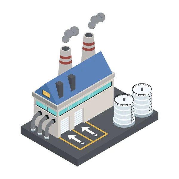 Factory Building City Chimney Vector Illustration Design — Stock Vector