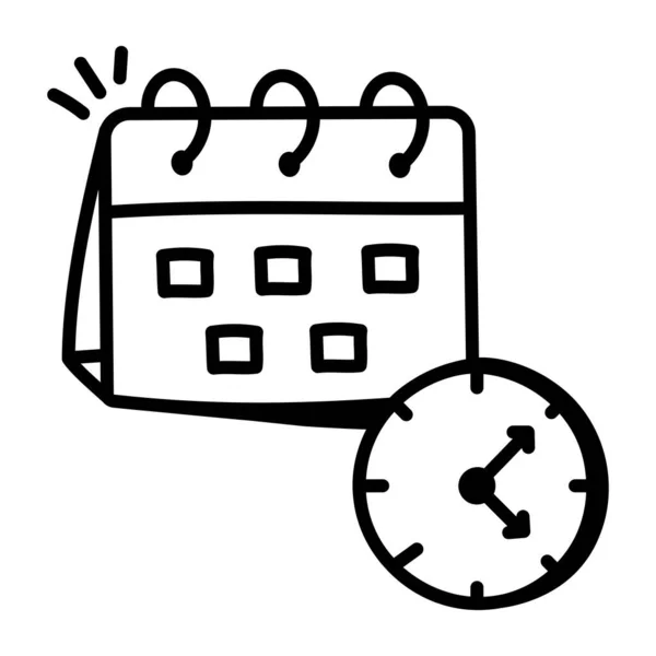 Ikona Kalendáře Vektorová Ilustrace — Stockový vektor