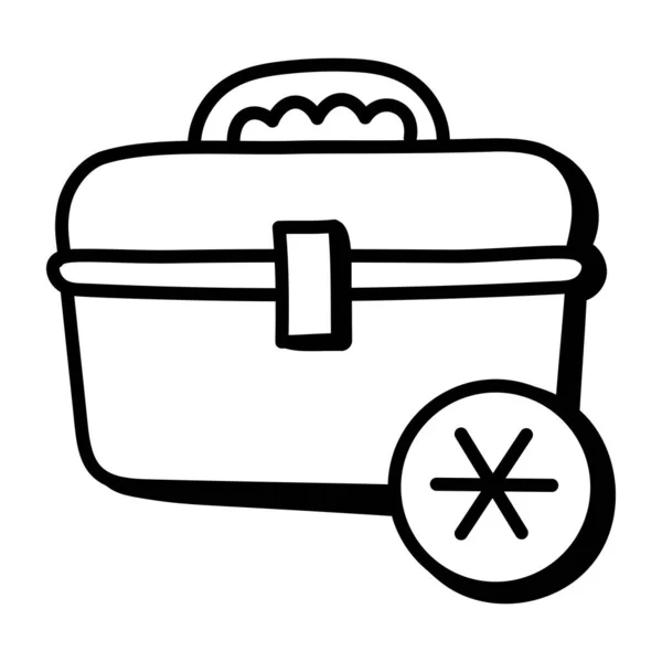 Kundvagn Med Väska Och Handtag Vektor Illustration Design — Stock vektor