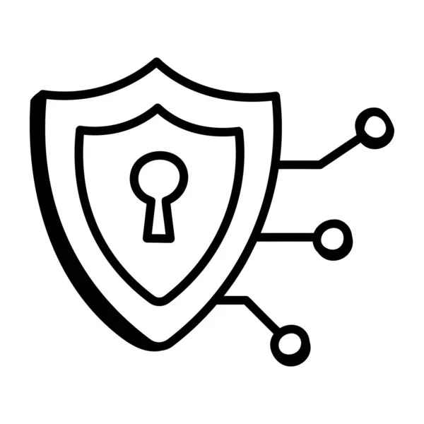 Escudo Protección Seguridad Vector Ilustración — Archivo Imágenes Vectoriales