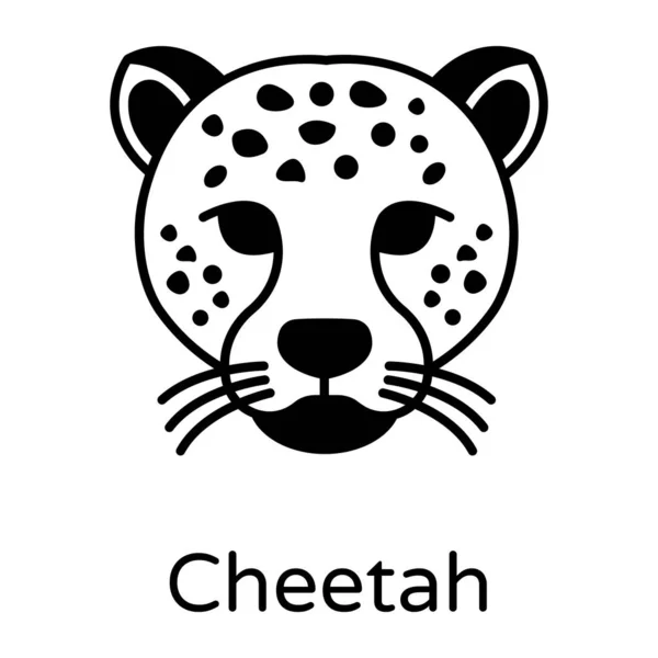 Cheetah Pictogram Eenvoudig Ontwerp — Stockvector