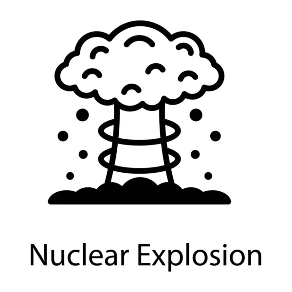 Icono Explosión Central Nuclear — Vector de stock