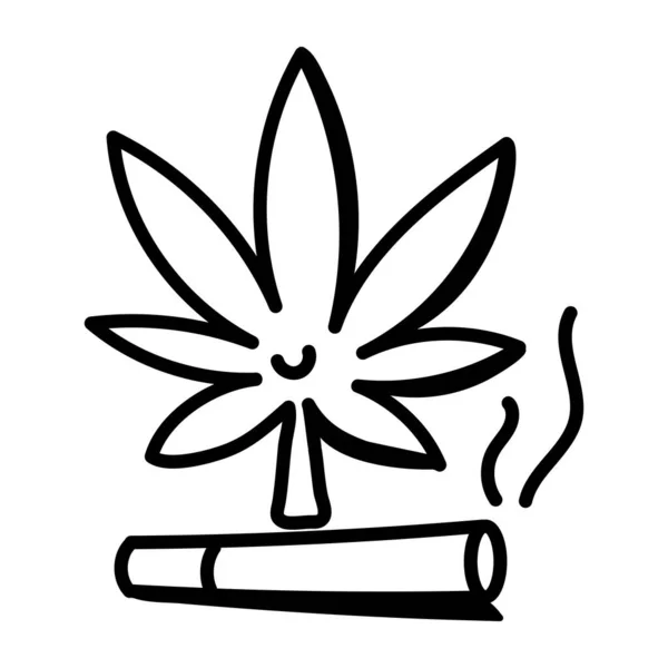 Symbolvektor Der Cannabispflanze Web Icon Vektor Illustration — Stockvektor