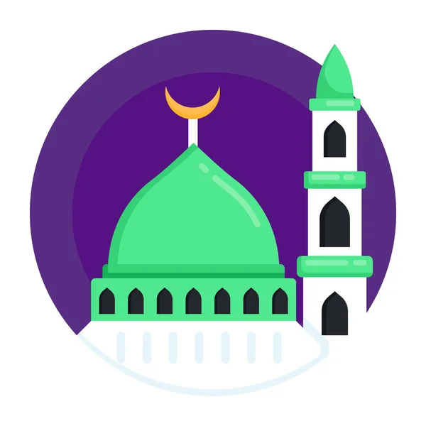 Icône Mosquée Illustration Vectorielle — Image vectorielle