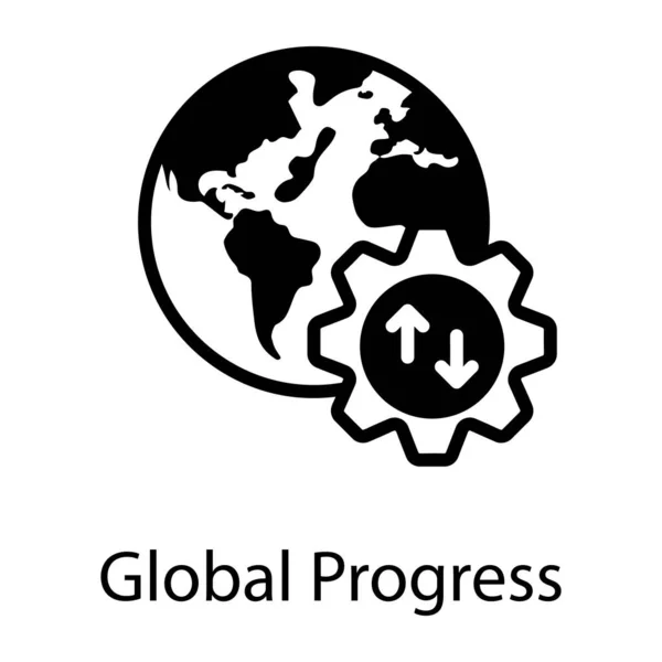 Globales Netzwerk Vektorsymbol — Stockvektor