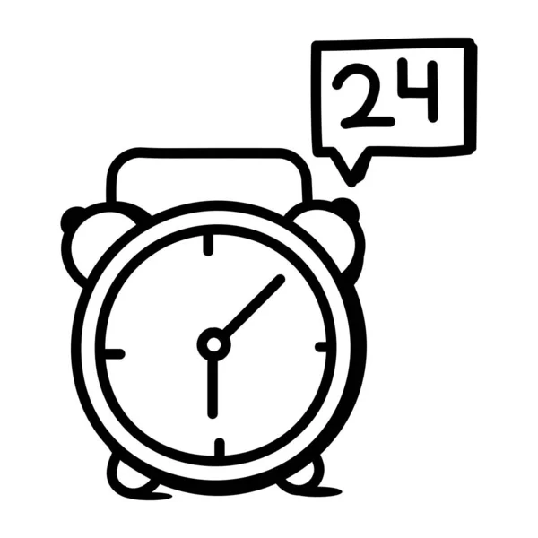 Reloj Despertador Icono Vector Ilustración Diseño — Archivo Imágenes Vectoriales