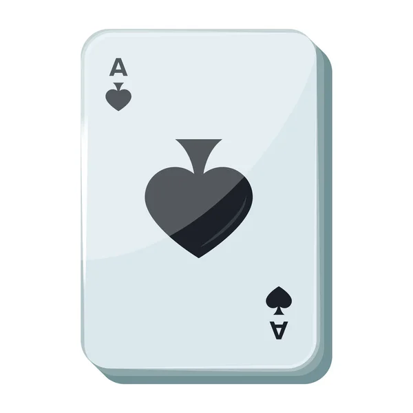 Jouer Aux Cartes Avec Symbole Pique — Image vectorielle